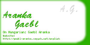 aranka gaebl business card